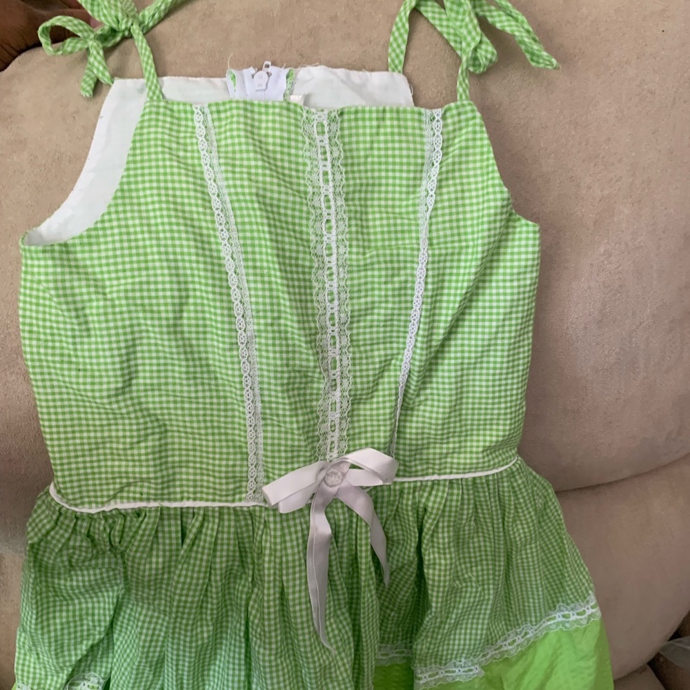 Green plaid Childrens dress 👗